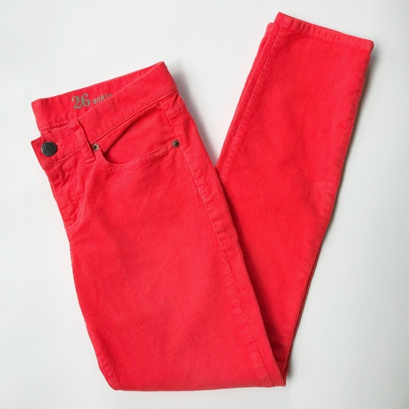 J. Crew Denim - J.Crew Ankle Toothpick Cord In Orange